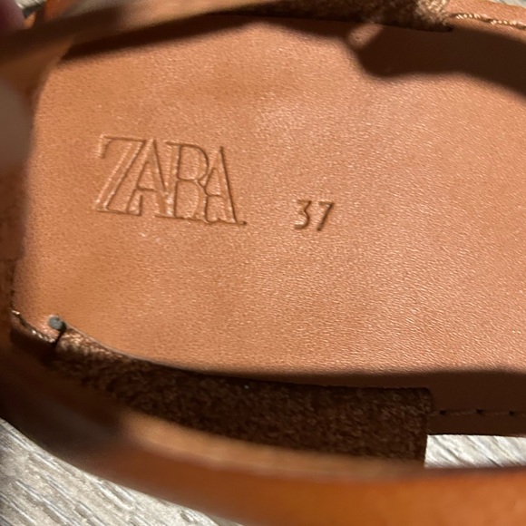 Zara Tan / Brown Leather Fisherman Sandals - Picture 3 of 5